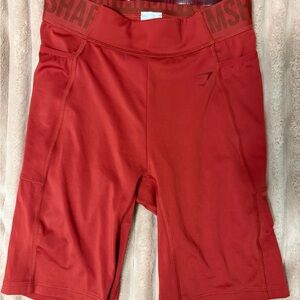 NWOT Gymshark Women’s High-Rise Scarlet Bike Shorts